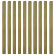 Impregnated Fence Slats 20 Pcs Pine Wood Garden Fencing Panel Picket Boards