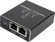 Ethernet Splitter, 1000Mbps LAN Splitter, Ethernet Splitter for Cat 6 7 8 Cable, with USB Power Cable, for Multiple Device Networking