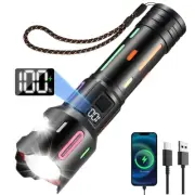 Rechargeable Flashlight 1000LM High Lumens LED Flashlight with 5 Modes, IPX4 ...