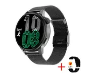 LIGE NFC Smart Watch Men Dial Call Watches GPS Sports Tracker Waterproof Wireless Charging ECG Women Smartwatch For Xiaomi Mesh belt black