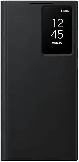 Samsung Galaxy S22 Ultra Official Case - Smart Clear View Cover (Antibacterial) - Black