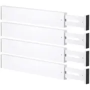 Bamboo Drawer Dividers,17-22" Adjustable Kitchen Drawer 17-22 IN White