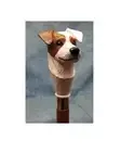 Dog Jack Russell hand carved wooden walking stick woking cane cristmas best gift