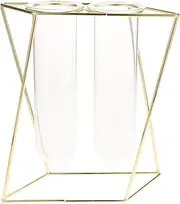 WEKADRIN 1Set Delicate Hydroponics Flower Vase Elegant Geometric Desktop Pot and Design for Home Office Decor Unique Wall Hanging Container for Beauty