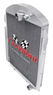 RC 3 Row Radiator Chevy Config,16" Fan,Shroud for 1940 Chevrolet KF V8 Conv (for: Chevrolet)