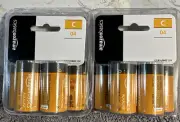 Amazon 2 Packs Of 4 Count All-Purpose C-Cell Alkaline Bat. 5-YR Shelf Life-NEW!