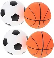 Mini Basketball Toys 4 Pack Inflatable Balls Boys and Girls Plaything PVC Balls Toy Toddler Basketball Hoop