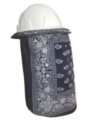 Neck Protector for Hard Hat Neck Shade Bandana Navy Blue