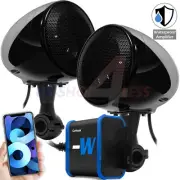 Waterproof Bluetooth Amp ATV Motorcycle Stereo Speaker Audio Music Radio System