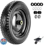 4.80/4.00-8" Tire Flat Free 14.5" x 3.2" (1Pcs) Universal Solid Wheelbarrow T