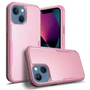 For Apple iPhone 13 3in1 Case Drop Resistant Defender Tradies Hybrid Armor Heavy Duty Rugged Shockproof Tough Cover (Rose Gold)