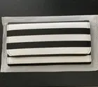 NEW Kut from the Kloth Slim Striped Vegan Tri-fold Wallet Black White Stripes