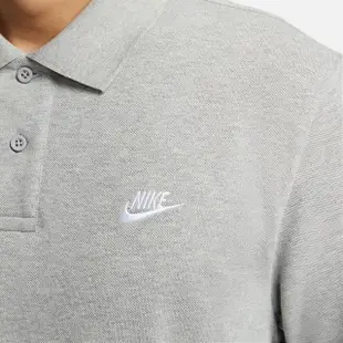 【NIKE 耐吉】上衣 男款 短袖上衣 運動 Polo 衫 AS M NK CLUB SS POLO PIQUE 灰 FN3895-063