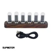 IPS RGB LED Music Spectrum Pseudo Glow Tube Rhythm Light Alarm Clock