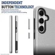Samsung Galaxy S24 Compatible Case Cover With Shockproof Rugged Design - Silver