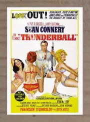 Historic 1965 Thunderball, James Bond Movie Advertising Postcard 5