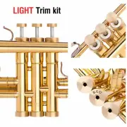 Jupiter Trumpet Trim Kit Light Caps. KGUBrass. Raw Brass. TKLR105