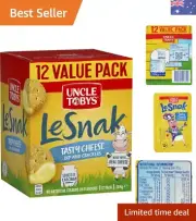 UNCLE TOBYS Tasty Cheese Dip And Crackers Value Pack, 1 Box of 12, 264g