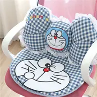 在飛比找蝦皮購物優惠-卡通helloKitty凱蒂貓叮當貓少女心麻布靠枕腰枕電腦椅