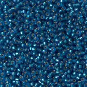 Matte Silver-Lined Capri Blue Miyuki Seed Beads 11/0 (11-925F-TB)
