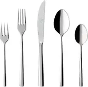 Villeroy & Boch – Piemont Cutlery Set 30 Pieces for 6 People, Dishwasher Safe, Rustproof, Knife, Fork, Spoon, Luxury Cutlery Set, Dinner, 18/10 Stainless Steel