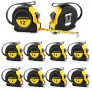 20 Pieces Tape Measure 12 ft Retractable Measuring Tape Bulk with Fractions M...