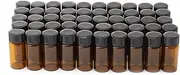 Liquid Sample Collection Glass Bottles Vials Screwcap Brown Bottles Capacity 5ml,1/6 Oz Pack of 50