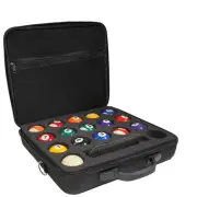 Billiard Ball Carrying Case Bag Container, Padded with Carry Handle Billiard
