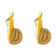 2x Rosewood Snail Rolled Soft Plush Pet/Dog Training/Activity Toy Fun Play YLW