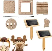 Hand Carders Wool - Wool Carding Brushes, Multipurpose Hand Wool Brushes | Craft Tools with Solid Wood Handle, Sturdy Yarn Brush Wool Blending Board for Puppy Cat Kitten Indoor Outdoor