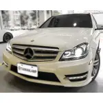 台灣之光 全新BENZ 賓士 W204 C180 C250 小改款專用鹵素升級LED黑底C型魚眼投射大燈組