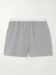 [Skin] Skin - Two-tone Organic Pima Cotton-jersey Shorts - Light gray - 0 0 Gray