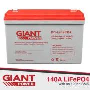 Giant 140AH 12V Lithium Deep Cycle Battery | 12V 120Ah LiFePO4 Battery Australia