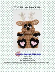 Christmas Reindeer Treat Holder- Plastic Canvas Pattern or Kit