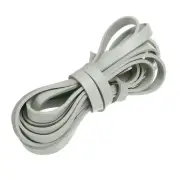 Flat Leather Cord, 3.3 Yard 8mm Leather String Strips for DIY Crafts Grey