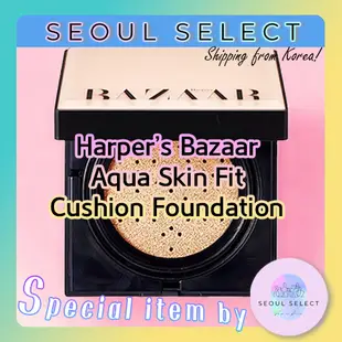 Harper's Bazaar Aqua Skin Fit 氣墊粉底輕盈底妝 SPF 遮瑕亮澤韓國美容粉底