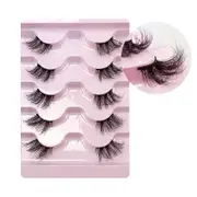 Nevenka Half Lashes Natural Looking Cat Eye Fluffy 3D Curly False Eyelashes-34