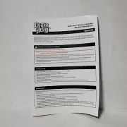 Guitar Hero Wireless Controller Instruction Manual ONLY - No Guitar, No Game