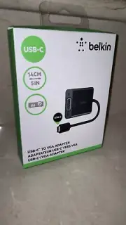 BELKIN USB-C TO VGA ADAPTER APPLE MACBOOK MICROSOFT SURFACE PC NOTEBOOK LAPTOP