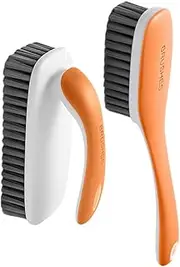 [Generic] Laundry Stain Brush - Soft Bristle Laundry Brush | 2X Clothes Scrubbing Brush, Portable Bathroom Cleaning Tool with Ergonomic Grip, Multi-Purpose Household Supplies for Fabric