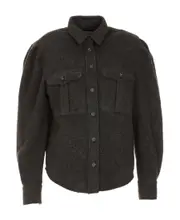 Wool-blended shirt FR34 Black