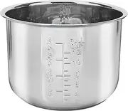 Linkidea Rice Cooker Inner Pot Replacement, 304 Stainless Steel Pressure Cooker Pot, Multi-Cooker Replacement Inner Bowl Compatible with Instant Pot 212-0401-01 (6 Quart)