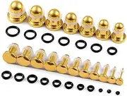 [Atomhole] 9 Pairs/18Pcs 14g-00g(1.6mm-10mm) Ear Tunnel Plug Gauge Surgical Steel Screw Expander Taper Stretching Kit Plugs Piercing