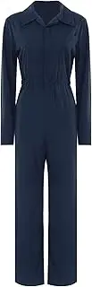 [Jugaoge] Work Coveralls for Women Long Sleeve Loose Fit Jumpsuit Rompers Mechanic Work Jumpsuit