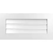 Ekena Millwork 32" x 16" Gable Louver Vent Rectangular PVC White Functional