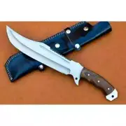 CUSTOM DAMASCUS HANDMADE FULL TANG BOWIE KNIFE FOR OUTDOOR CAMPING WITH SHEATH