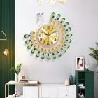 Glamorous and Unique Stylish 15 Inch Peacock Design Quartz Movement Wall Clock