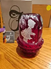 BRAND NEW!!! Fenton "Mary Gregory" Fairy Lamp Hand-Painted Signed A56