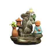 Ceramic Incense Burner Backflow Holder Waterfall Chime Unique