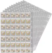 Coin Collection Supplies Pages for Collectors, 12 Sheets Coins Holder Album Book
